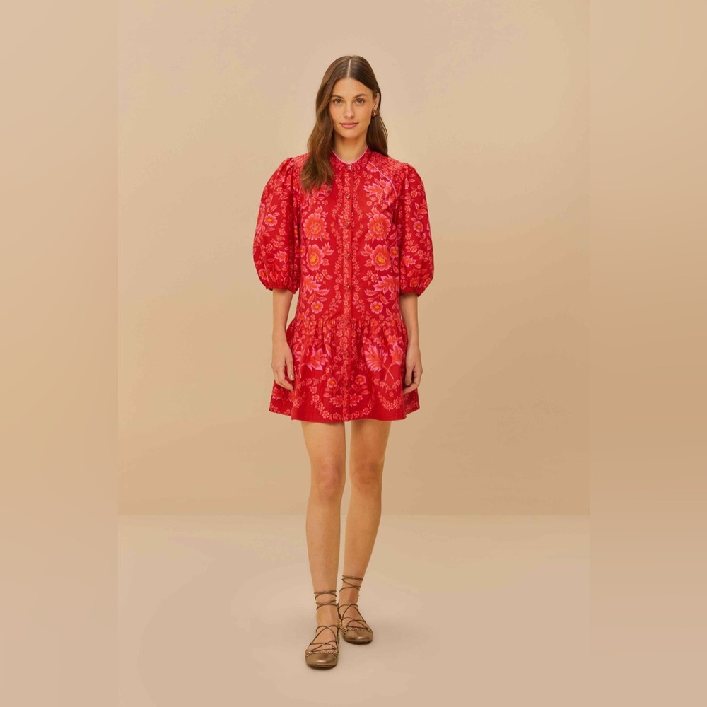 Farm Rio Red Olivia Mini Dress NWT XS